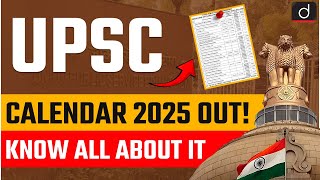 LIVE  UPSC Calendar 2025 Released  UPSC Exam 2025  UPSC Exam Date 2025  Drishti IAS English [upl. by Weinstock]