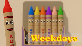 Days of the Week Song  The Singing Crayons [upl. by Jacobsen]