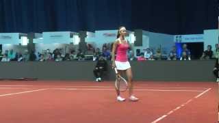 Match ball Anastasia Pivovarova vs Dinah Pfizenmaier  Porsche Tennis Grand prix 2012 [upl. by Manville]