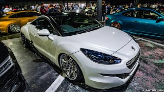 PEUGEOT RCZ modified プジョーRCZ カスタム  lowered meet 2021 ロワミ [upl. by Enialehs946]