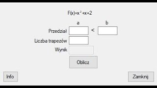 Całkowanie numeryczne  metoda trapezów [upl. by Ahsrav800]