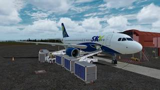 P3D 45 HF2 FSLabs A319 Landing in Balmaceda SCBABBA [upl. by Etaner853]