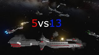 5vs13Space engineers battle [upl. by Dixie636]