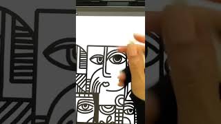 How draw cubism painting  a part of a cubist painting [upl. by Atilal]