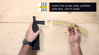 QuikDrive  User Guide How to insert and remove collated screw strip [upl. by Alyal]