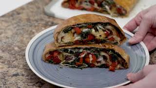 Cheesy Veggie Stromboli Recipe from Pip and Ebby [upl. by Holtz]