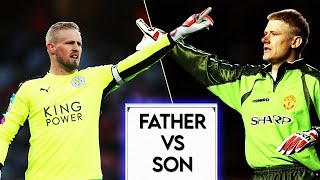 Kasper Schmeichel Vs Peter Schmeichel ● Best Saves [upl. by Dorrej]