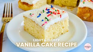 Moist and Fluffy Vanilla Cake Recipe  Easy StepbyStep BeginnerFriendly Recipe [upl. by Yennek575]