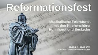 MartinsGemeinde Hohnhorst 31102024 Reformationstag Musikalischer Gottesdienst mit Chören amp Band [upl. by Giddings]