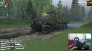 SpinTires  Logitech G29  Shifter  Odna Doroga Map Download [upl. by Kanter]