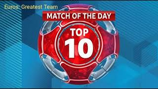 Match Of The Day Top 10 Euros Greatest Team [upl. by Einnoc]