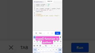 type  function in python ctutorialbynaziasohail [upl. by Kreit177]