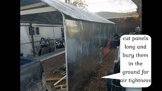 Building a fully enclosed metal garage out of Harbor Freight carport part 4 [upl. by Llenet651]