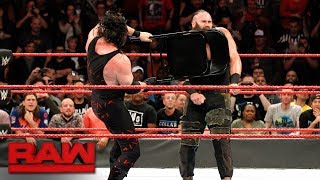 Kane brutalizes Braun Strowman with a steel chair Raw Nov 20 2017 [upl. by Sibelle]