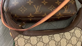 LV Pochette Accessoires vs Gucci Ophidia GG Mini Bag Comparison  Review [upl. by Eerpud333]