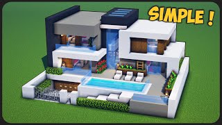 Cara Membuat Rumah Modern Simple   Minecraft Modern Pt94 [upl. by Eelsnia]