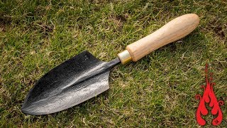 Blacksmithing  Making a garden trowel [upl. by Odnam]