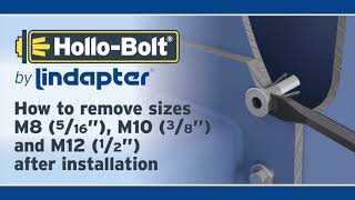 HolloBolt® Hexagonal Head  Removal Animation by Lindapter [upl. by Philipa]