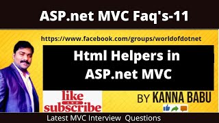 ASPnet MVC Interview Questions11 [upl. by Nnylakcaj]