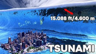 3D TSUNAMI Height Comparison 🌊 [upl. by Kreindler]