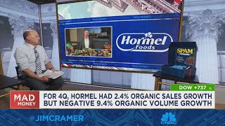 Hormel Foods CEO on the companys negative Q4 organic volume growth recent dividend increase [upl. by Oicirtap129]