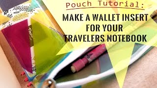 Pouch Tutorial Make a wallet insert for your Travelers Notebook [upl. by Assirem466]