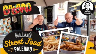 Street food al mercato Ballarò  Palermo  Sicily [upl. by Shelley240]