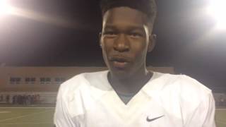 Aliquippas Kwantel Raines talks after win over Beaver Falls [upl. by Nnylrefinnej913]