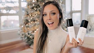 My Honest Review of Jennifer Anistons Lolavie Hair Products and Christmas Makeup Tutorial [upl. by Metzgar]