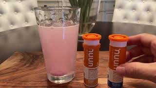 Nuun Hydration Immunity Electrolyte Tablets With 200mg Vitamin C Blueberry Tangerine and Orange Cit [upl. by Schreiber571]