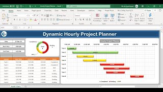 Dynamic Hourly Project Planner Gantt Chart [upl. by Odilo]