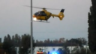 Rettungshubschrauber Christoph 31 DHDEC Landung am Einsatzort in Velten [upl. by Juakn385]