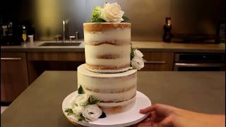 How To Make A Tiered Cake  CHELSWEETS [upl. by Aihsiek]