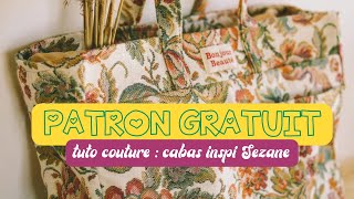 Patron gratuit  comment coudre un sac cabas inspiration Sezane [upl. by Ennahgiel]