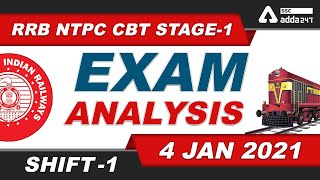 RRB NTPC Exam Analysis Today 4th January 1st Shift  Asked Questions amp Review [upl. by Anitnemelc]