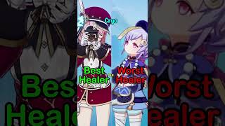 Best Vs Worst Healers From Each Element genshinimpact healer shorts [upl. by Fritz]