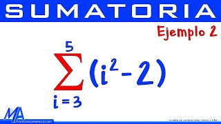 Sumatoria  Notación sigma  Ejemplo 2 [upl. by Alphonso774]