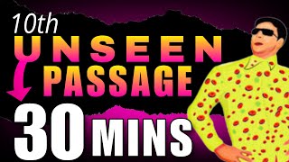 Unseen Passage Class 10 TRICKS 🔥 Full solution in 30 minutes 🔥 [upl. by Ahseele]