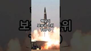 핵무기 보유국 순위 TOP 9 핵무기 [upl. by Nohsal552]