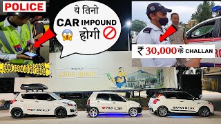 😱Haryana Police ने काटा Challan🤬👮3 Modified Car Impound 😡Delhi to Kashmir Ep1 [upl. by Nollad459]