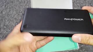 RAVPower 26800mAh Powerbank TypeC 30 Watt Ausgang DC 5V3A9V2A15V2A20V15A in ca 5h voll [upl. by Asikal97]