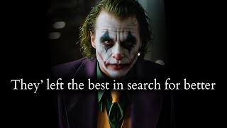 They left the Best in search for Better now let them Search amp Suffer  Joker Speech [upl. by Trillbee414]