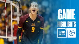 Minnesota at Illinois  Highlights  Big Ten Volleyball  11272024 [upl. by Bright102]