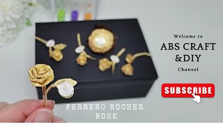 DIY 3D Ferrero Rocher Rose  金莎玫瑰  如何制作简单好看3D金莎玫瑰10  Origami 3D Rose ferrerorocher diy rose [upl. by Naillij]