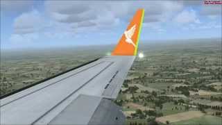 FSX LANDING AT BRATISLAVA AIRPORT WITH BOEING 737 ADAM AIR [upl. by Enna900]