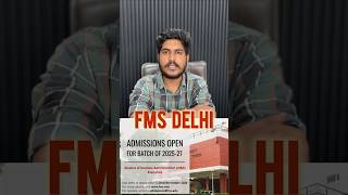 FMS Delhi Executive MBA Admissions 202527  Important Dates amp Application Process [upl. by Oemor]