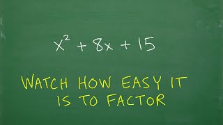 EASY Way to factor a quadratic trinomial [upl. by Boote]