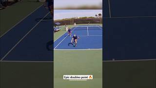 College Tennis epic doubles point won by Matthieu Coignet and Antoine Vicaire of TAMUCC tennis [upl. by Itida]