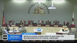 Rocklin school board votes to ask state for reconsideration on formal complaint [upl. by Livvyy]