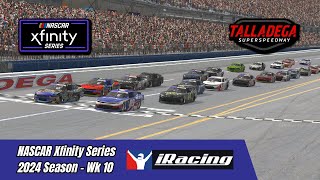 NASCAR iRacing Xfinity Series at Talladega Superspeedway [upl. by Lodovico198]